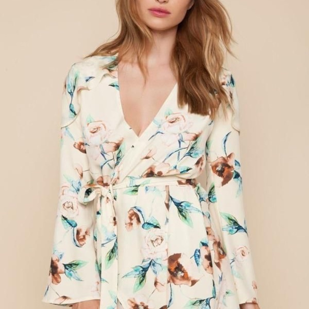 Stone cold fox 100% silk wrap dress